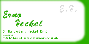 erno heckel business card