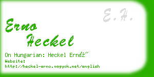 erno heckel business card